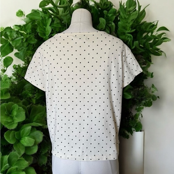 MADEWELL Cap-Sleeve Boxy Tee in Polka Dot sz Small - Picture 3 of 6